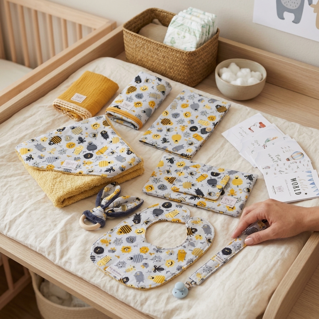 Blue Monsters newborn set maxi